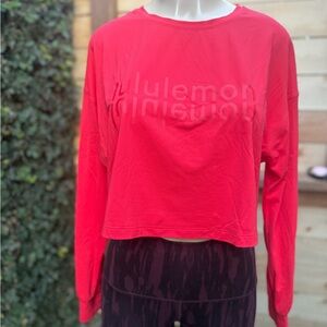lululemon athletica Bold orange Long Sleeve Tee size 6